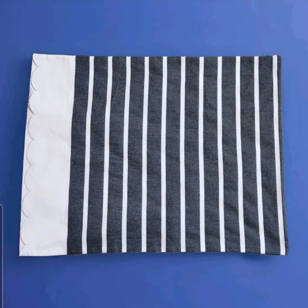 Kate Spade Harbor Scalloped Edge Standard Pillowcase 1 Colors Grey and White